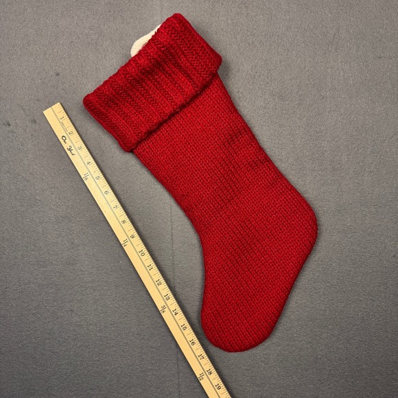 Wondershop Red Knitted Stocking Letter C Embroidered Christmas Target Brand 17in - Picture 3 of 11